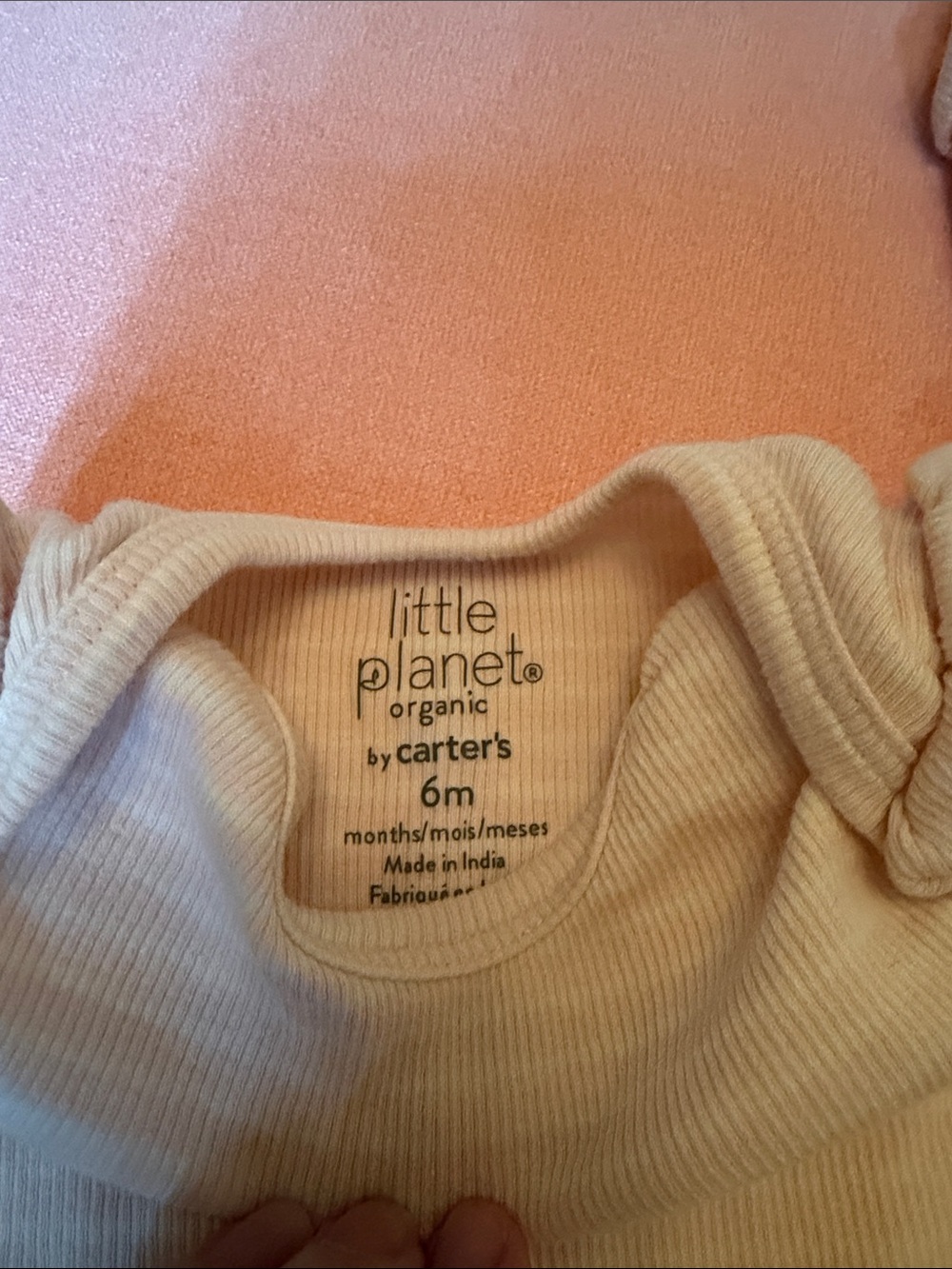 Neutral Cream Ribbed Kids Matching Set - Top & Ruffle Bloomers - Picture 2 of 3